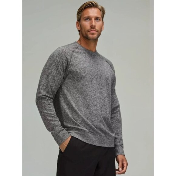 Lululemon Engineered Warmth Long Sleeve Crew Sweatshirt Mens M/L Merino Blend - Picture 1 of 8